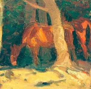 馬のスケッチII 作： Franz Marc